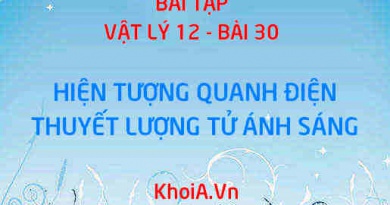 Bài tập Hiện tượng quang điện Thuyết lượng tử ánh sáng: Giải bài 1, 2, 3, 4, 5, 6, 7, 8, 9, 10, 11, 12, 13 trang 158 SGK Vật lý 12 bài 30